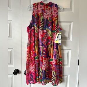 Robbie Bee Tropical Floral Halter Dress 20W